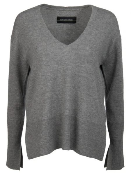 Шерстяной пуловер By Malene Birger серый