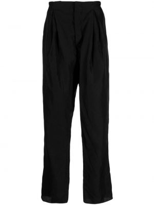 Plisované rovné nohavice Sapio čierna