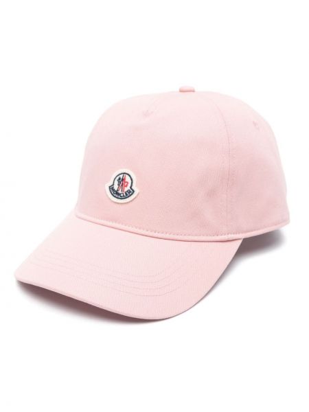 Kepurė su snapeliu Moncler rožinė