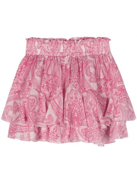 Suknja s printom s paisley uzorkom Mc2 Saint Barth ružičasta