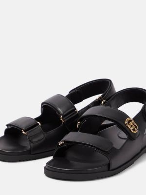 Sandale din piele Gucci negru