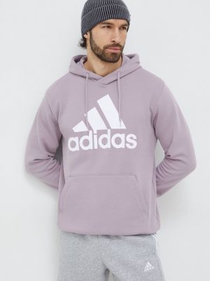 Pulover s kapuco Adidas vijolična