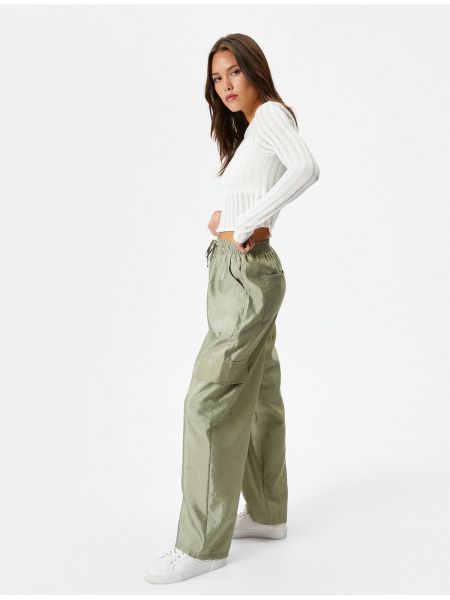 Карго панталони с джобове с дантела Koton
