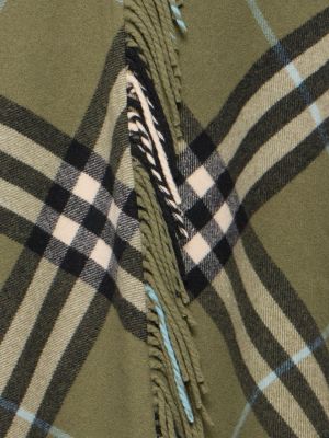 Kostkovaný vlněný šátek s třásněmi Burberry