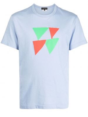 T-shirt aus baumwoll mit print Comme Des Garçons Homme Plus blau