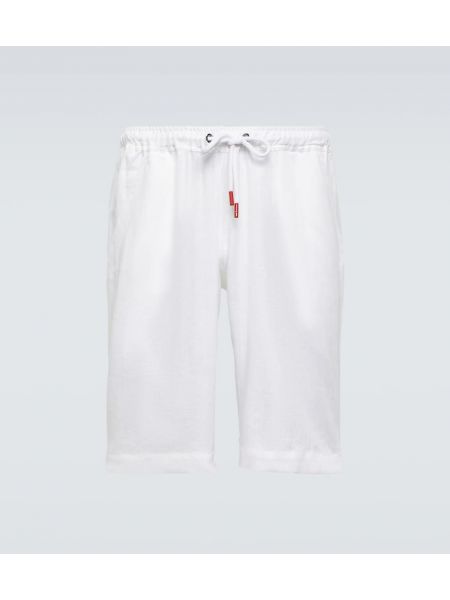 Shorts en lin Kiton blanc