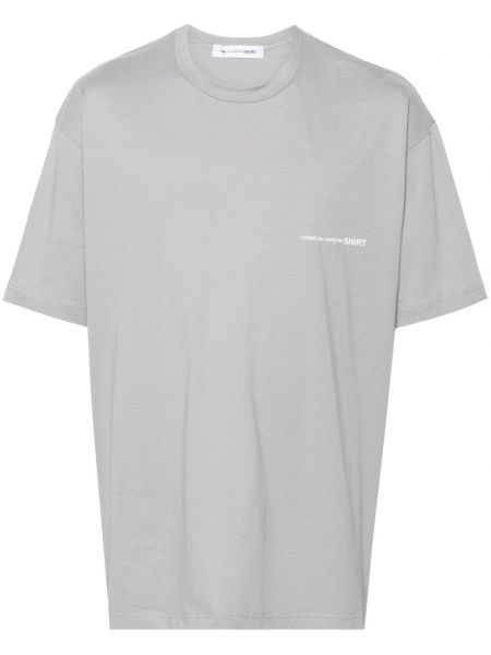 T-shirt en coton à imprimé Comme Des Garçons gris