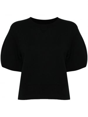 T-krekls ar apaļu kakla izgriezumu Sacai melns