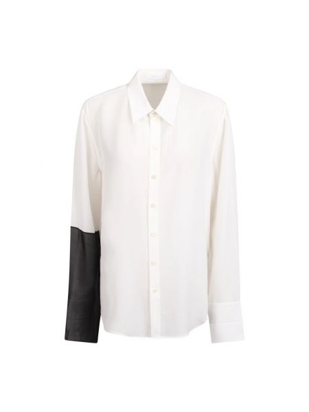 Jedwabna koszula Helmut Lang biała