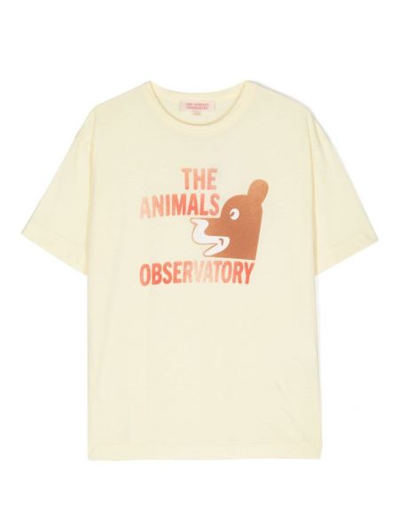 T-shirt for piger The Animals Observatory gul