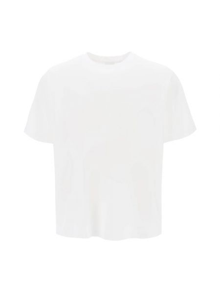 Haftowana koszulka oversize Burberry biała
