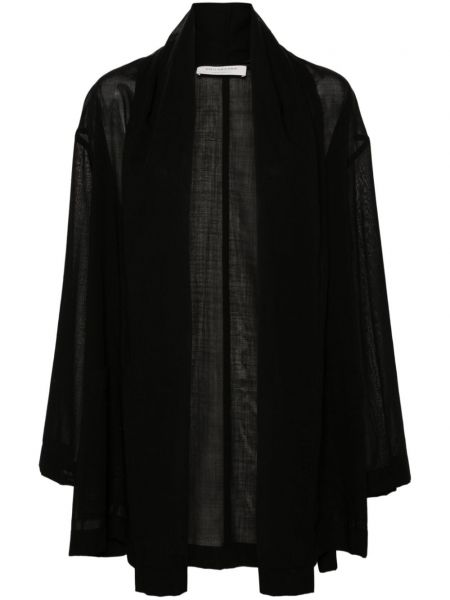 Μακρύ παλτό με διαφανεια Philosophy Di Lorenzo Serafini μαύρο
