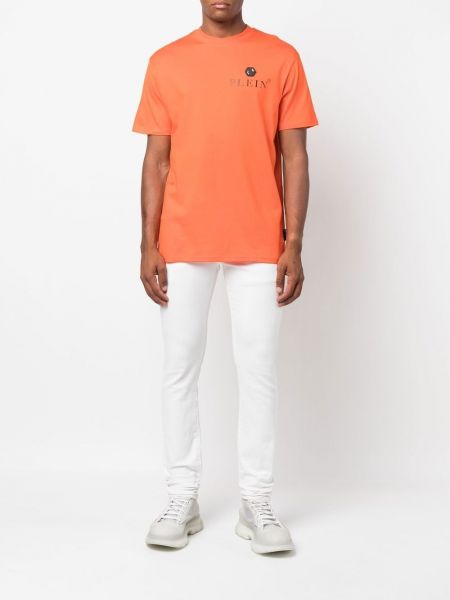 T-krekls ar apdruku Philipp Plein oranžs