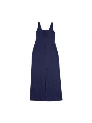 Sukienka długa z wiskozy Lardini niebieska