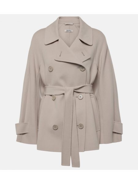 Uld frakke med bælte 's Max Mara beige