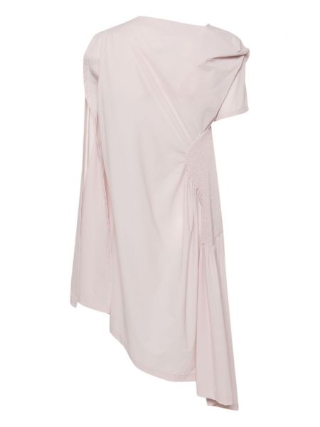 Drapované asymetrické šaty Issey Miyake růžové