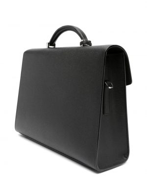 Kožená taška na notebook Valextra černá