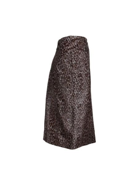 Falda de cuero Alaïa Pre-owned marrón