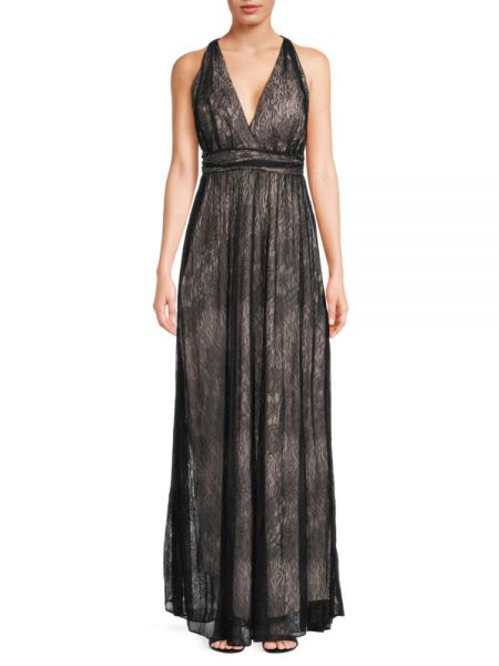 Кружевное платье Donna Karan черное
