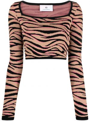 Jacquard top mit print mit zebra-muster Chiara Ferragni