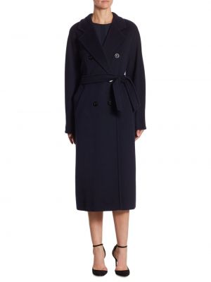 Кашемировое шерстяное пальто Max Mara черное