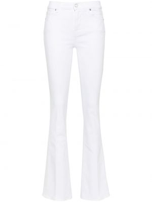 Jeans bootcut taille haute large 7 For All Mankind blanc