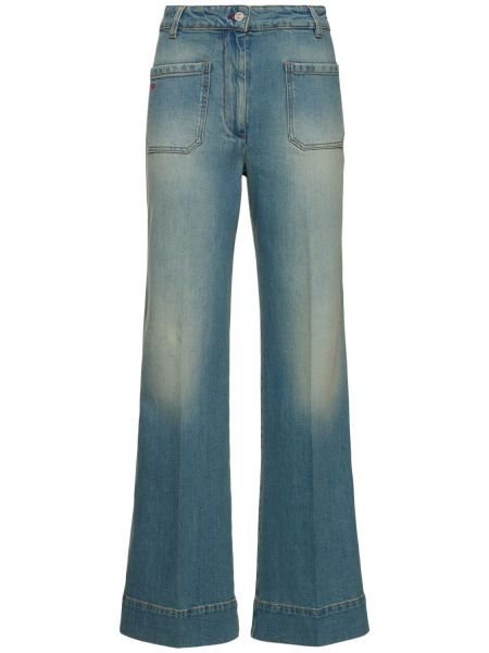 Høy midje flared jeans Victoria Beckham blå