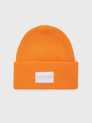 Dzianinowa czapka Only pomarańczowa