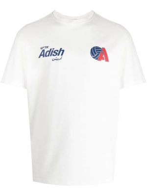 Majica s potiskom Adish bela