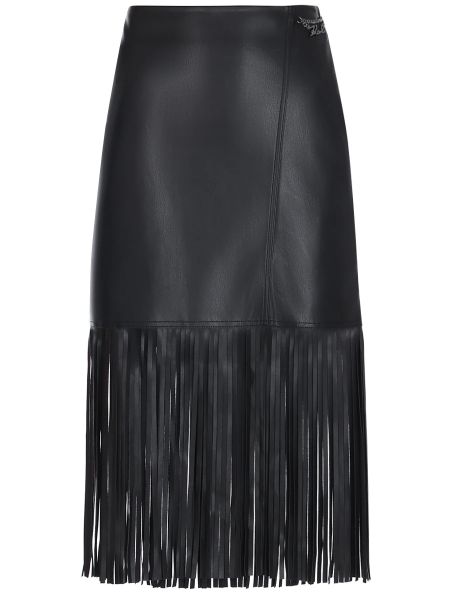 Черная юбка миди с бахромой Karl Lagerfeld