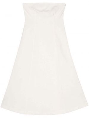 Καρό κοκτέιλ φόρεμα Semicouture λευκό