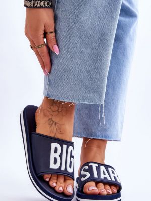 Kambarinės šlepetės su žvaigždės raštu Big Star Shoes mėlyna
