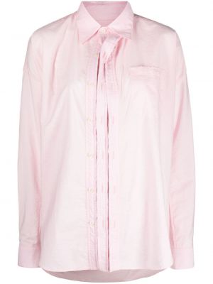 Asimetrisks kokvilnas krekls Y Project rozā