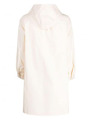 Sukienka bawełniana z kapturem :chocoolate biała