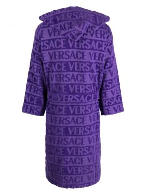 Bademantel aus baumwoll mit print Versace lila