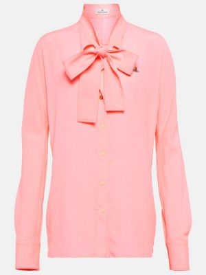 Blusa con lazo de crepé Vivienne Westwood rosa
