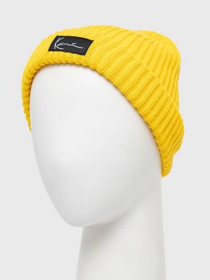 Dzianinowa czapka Karl Kani żółta