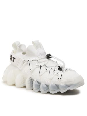 Sneakers με ρίγες τίγρη Plein Sport λευκό