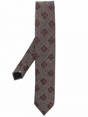 Corbata con estampado de tejido jacquard Lardini gris