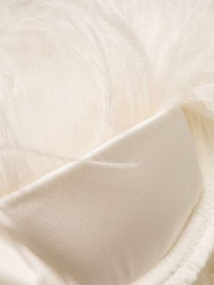 Biustonosz z perełkami w piórka Gilda & Pearl biały
