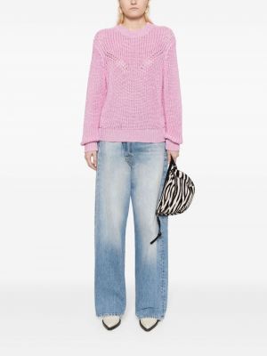 Džemperis ar apaļu kakla izgriezumu Isabel Marant rozā