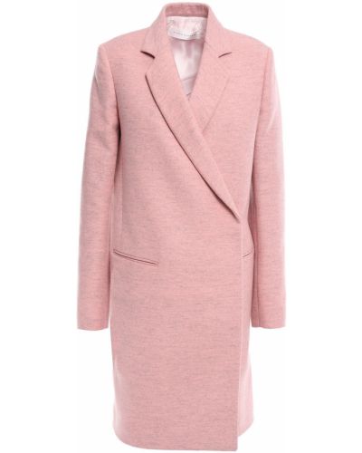 Płaszcz dwurzędowy wełniany Victoria Beckham, różowy