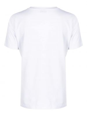 Kokvilnas t-krekls ar izšuvumiem Dondup balts
