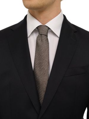 Хлопковый шелковый галстук Van Laack бежевый