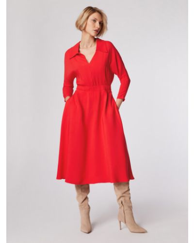 Priliehavé šaty Simple červená