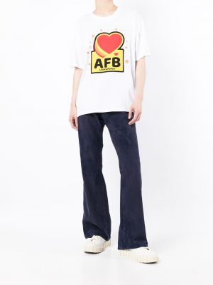 T-shirt mit print Afb weiß