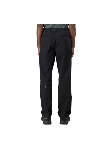 Pantalones chinos de cintura alta de algodón Alexander Mcqueen negro