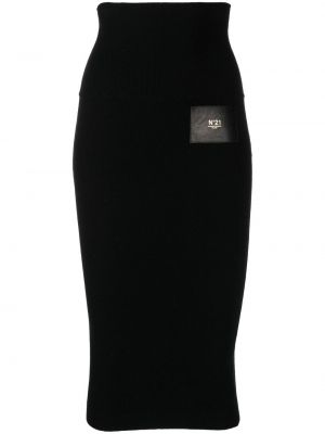Vlněné pouzdrová sukně Nº21 - černá