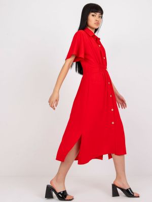 Midi ruha Fashionhunters piros