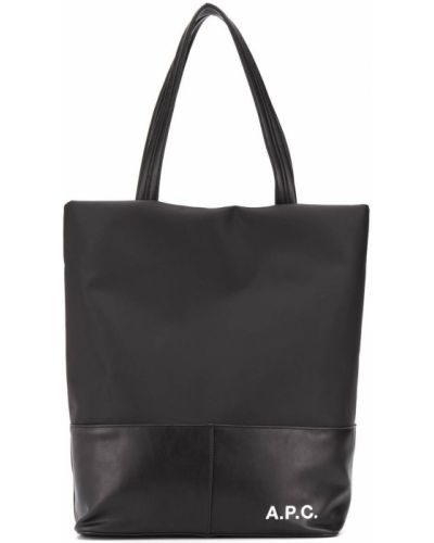 Τσάντα shopper με σχέδιο A.p.c. μαύρο